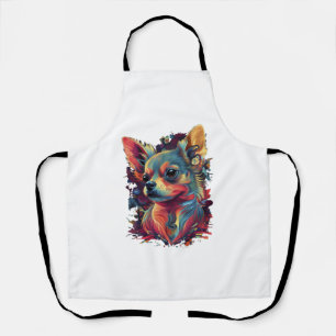 Delantal Chihuahua Pintura Abstracta Color Perro Lindo