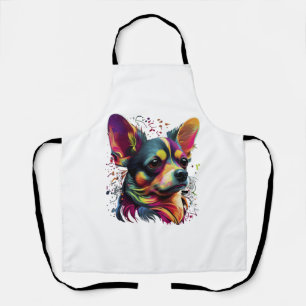 Delantal Chihuahua  Pintura Abstracta  Color  Perro Lindo  