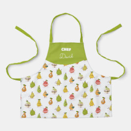 Delantal Children's pattern of fun pears