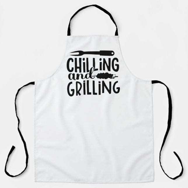 Delantal Chill & Grill: Apron elegante (Anverso)