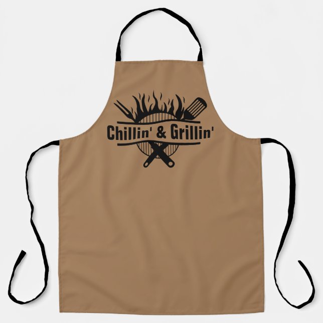 Delantal "Chillin' & Grillin'" BBQ Apron (Anverso)