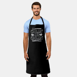 Delantal Chillin Grillin Gran Apron Negro