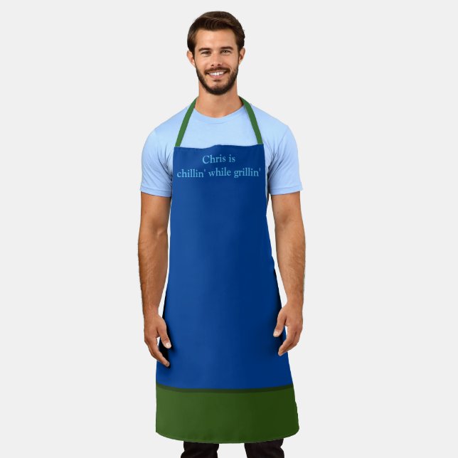 Delantal "Chillin' While Grillin'" Apron adulto personaliza (Gastado)