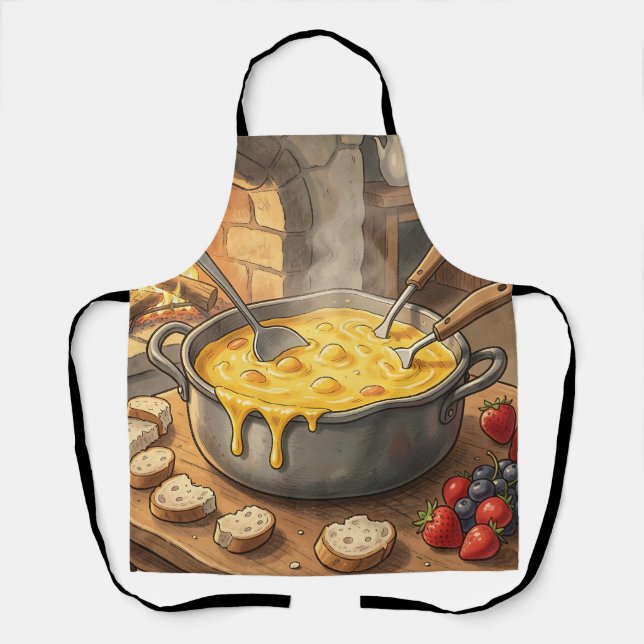 Delantal Chimenea de Fondue de Queso Acogedor (Anverso)