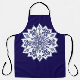 Delantal China azul Mandela