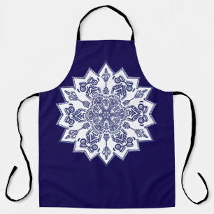 Delantal China azul Mandela