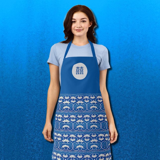 Delantal Chinese floral -double happiness (Subido por el creador)