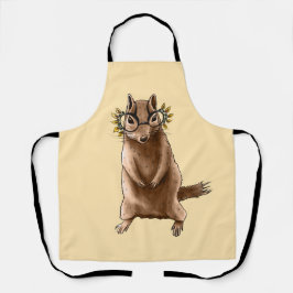 Delantal Chipmunk Cute Rodent Animal Hippie