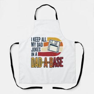 Delantal Chiste de Papá Base Retro Divertido Diseño de Vect