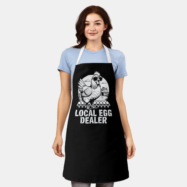 Delantal Chiste de pollo de granja cristiana para comercian (Gastado)