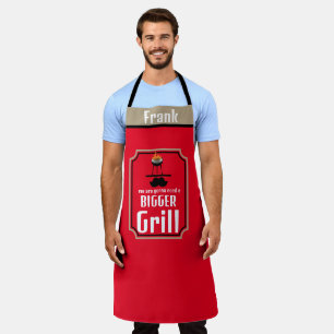 Delantal Chiste Personalizado Big Grill Funny Daddy Dad