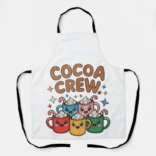 Delantal Chocolate Caliente Crew Kawaii Navidad Xmas