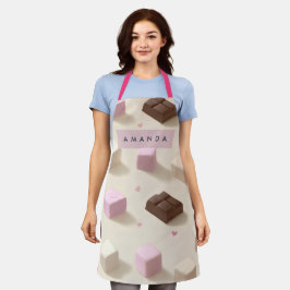 Delantal Chocolate dulce y malvavisco personalizado
