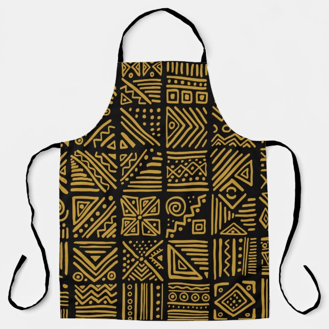Delantal Choque africano: etnia tribal sin costuras. (Anverso)