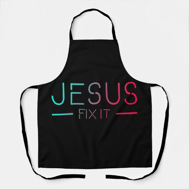 Delantal Christian Apron - Jesús lo arregla (Anverso)