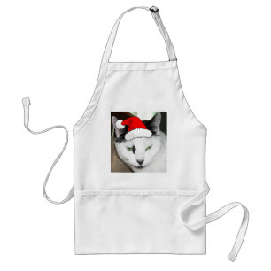 Delantal Christmas Black and White Kitten