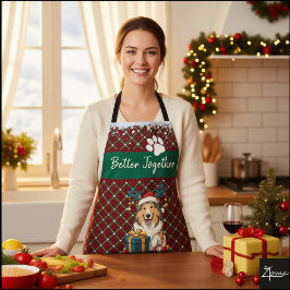 Delantal Christmas Collie Dog Reindeer Gift Graphic