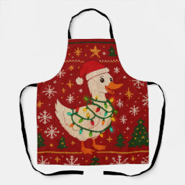 Delantal Christmas Goose Apron – Cute Holiday Goose