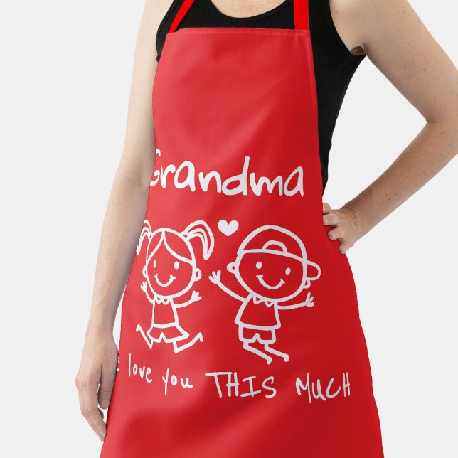 Delantal Christmas Love You Grandma Fun Graphic Gift (Subido por el creador)