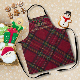 Delantal Christmas Red Plaid