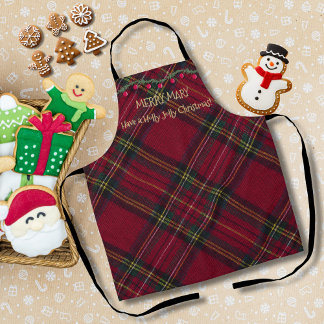 Delantal Christmas Red Plaid
