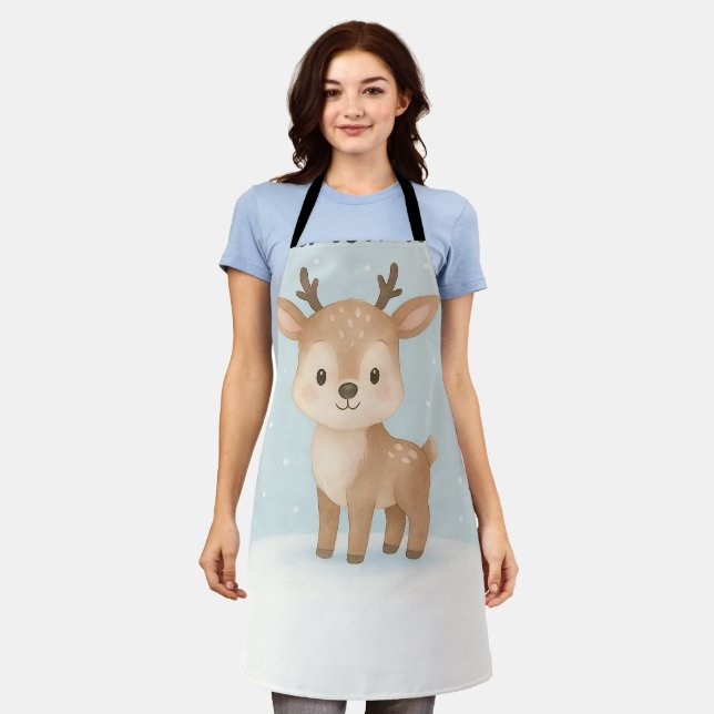 Delantal christmas reindeer cute festive cooking (Gastado)