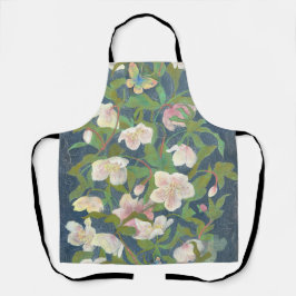 Delantal Christmas Rose & Silverwing Butterfly Nocturne