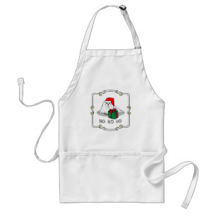 Delantal Christmas Santa Hat Maltese Dog Cute Funny