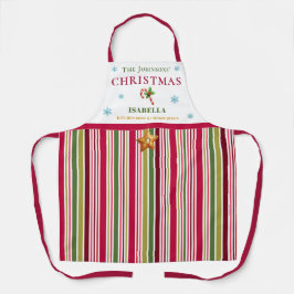 Delantal Christmas Striped– Holiday Cooking & Baking Gift