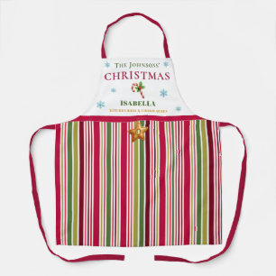 Delantal Christmas Striped– Holiday Cooking & Baking Gift