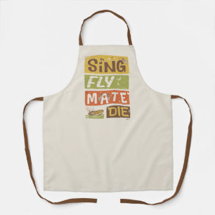 Delantal Cicada Sing Fly Mate Die