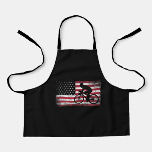 Delantal Ciclista Ciclista Bicicleta Bandera Americana 4 de