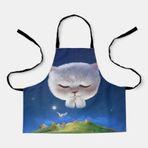 Cielo nocturno soñado con gato