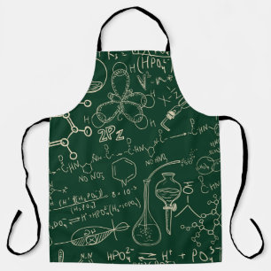 Delantal Ciencia, química, patrón de laboratorio vintage