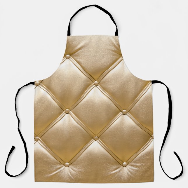 Delantal Cierre de la tapicería de cuero dorado (Anverso)