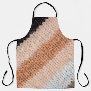 Delantal Cierre de textura de tela de lana a rayas multicol