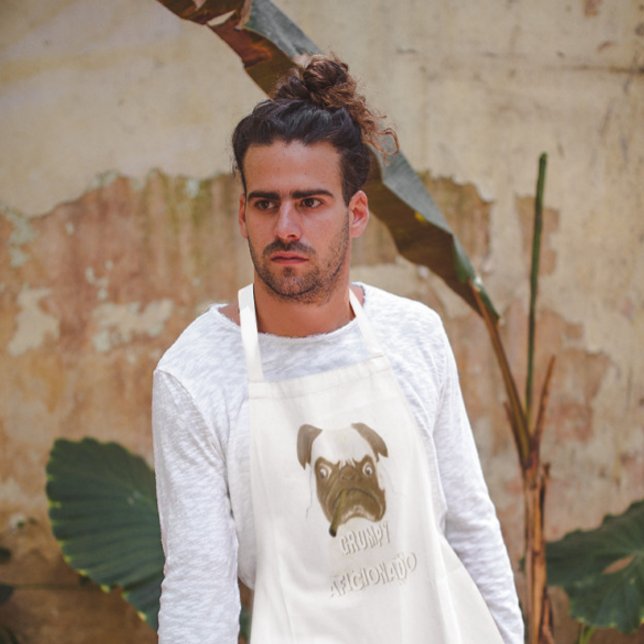 Delantal Cigar de puggy negro personalizado AFICIONADO (Subido por el creador)