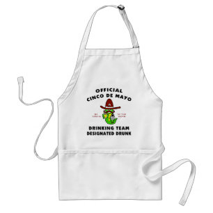 Delantal Cinco de Mayo señalado bebido