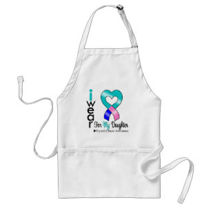Delantal Cinta del cáncer de tiroides para mi hija