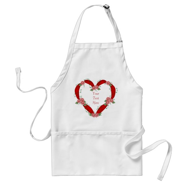 Delantal Cinta del corazón del personalizable - Apron (Frente)