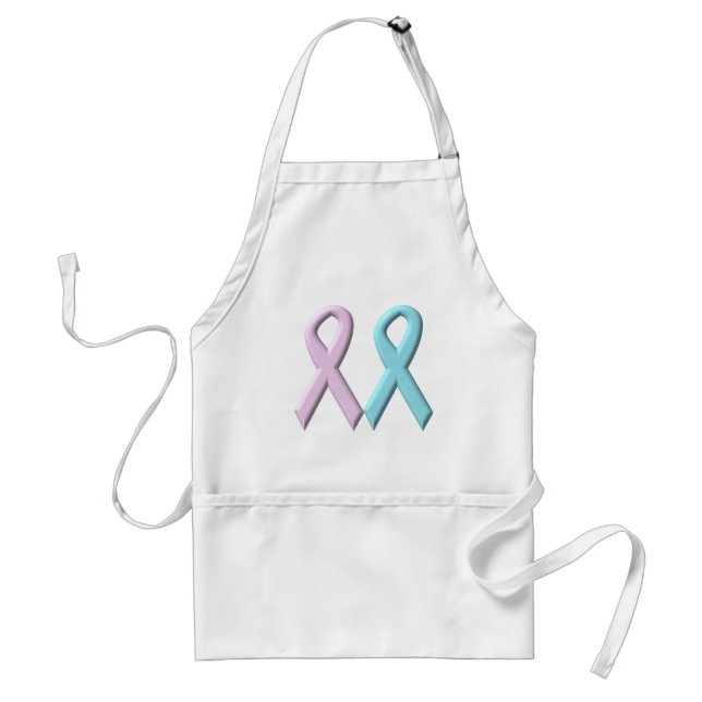 Delantal Cinta rosa y azul (Frente)