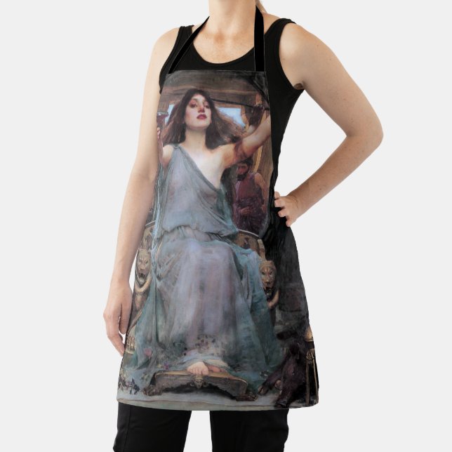 Delantal Círculo ofreciendo la copa a Odysseus, Waterhouse (in situ)