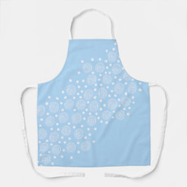 Delantal Círculos azules claros en círculos de Apron