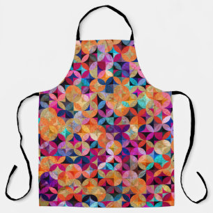 Delantal Círculos brillantes Resumen Fondo de cosecha