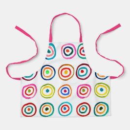 Delantal Círculos rosados pequeños niños