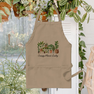 Delantal Cita de Acuarela de Planta de Interior Tropical