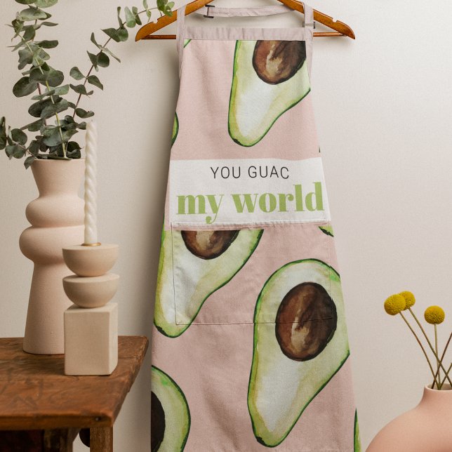 Delantal Cita De Diversión Moderna Pastel Rosa Y Aguacate V (Subido por el creador)
