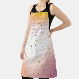 Delantal Cita de guión Día de la Madre elegante moderno