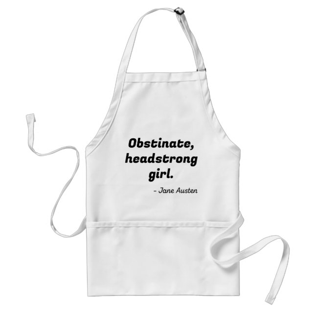 Delantal Cita de Orgullo y Prejuicio II (Frente)