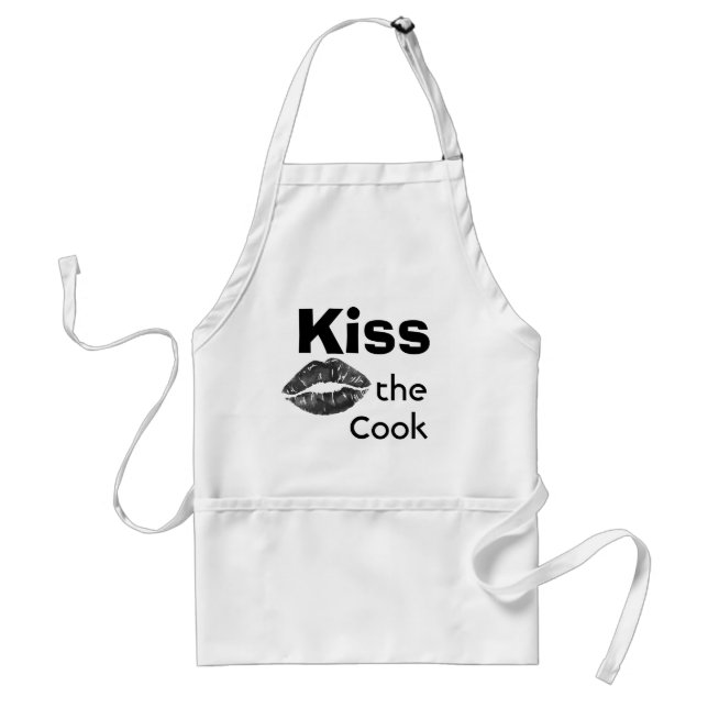 Delantal Cita divertida, besa al cocinero, Novedad de citas (Frente)
